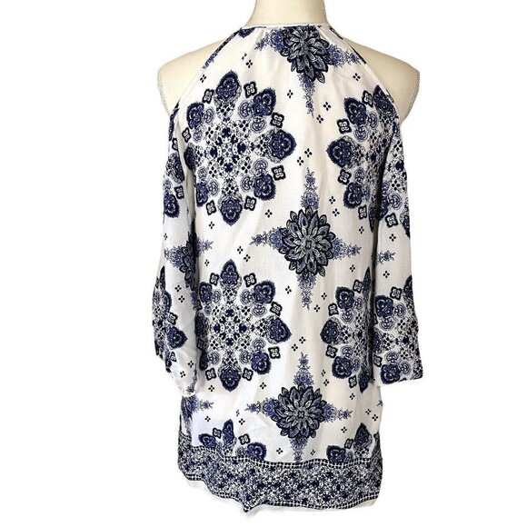 🍁 3/$25 🍁 Forever 21 Floral Off Shoulder Bell Sleeve Summer Dress | Small - Picture 3 of 12